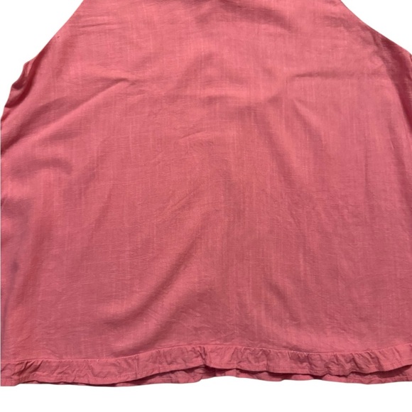 Umgee Blouse Womens 1XL Short Sleeve Pink Frayed Ruffled Cheetah Top Boho.   C42 - Picture 3 of 13